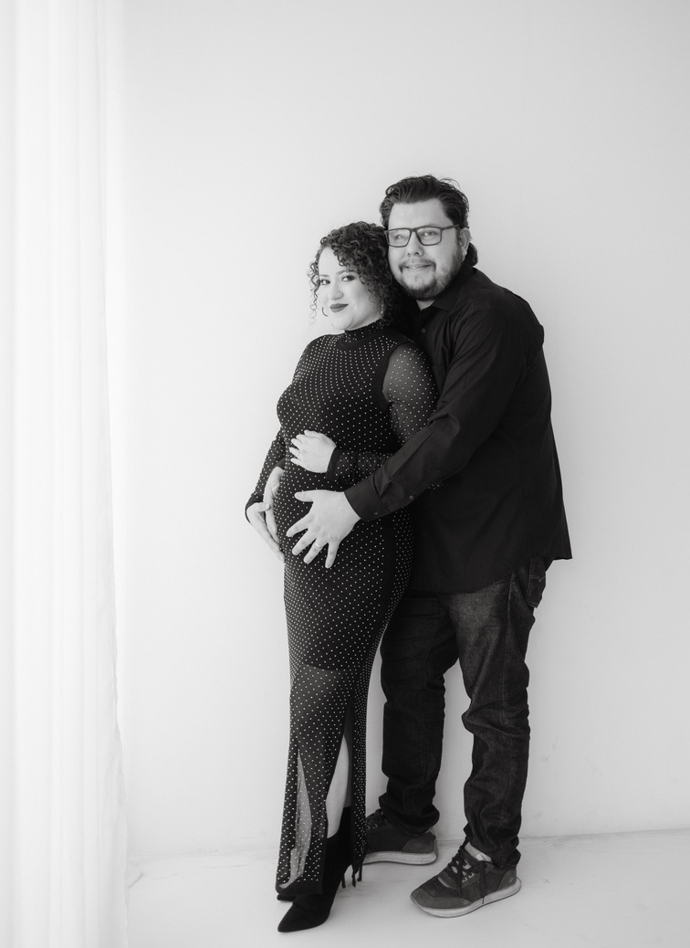 Mayra y Erick en blanco y negro